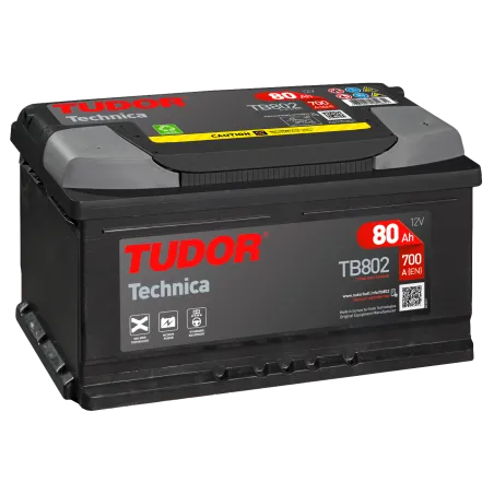 Tudor TB802. Autobatterie Tudor 80Ah 12V