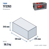 LKW-Batterie Tudor TF2353 12V 235Ah 1300A | baterias.com
