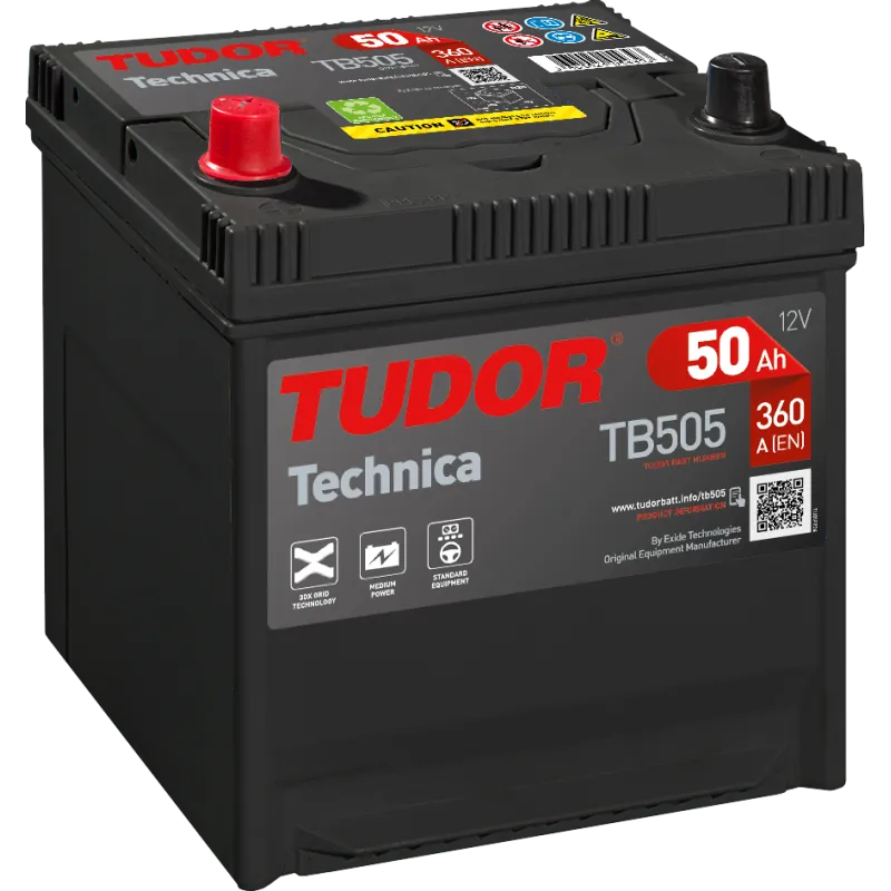 Tudor TB505. Autobatterie Tudor 50Ah 12V