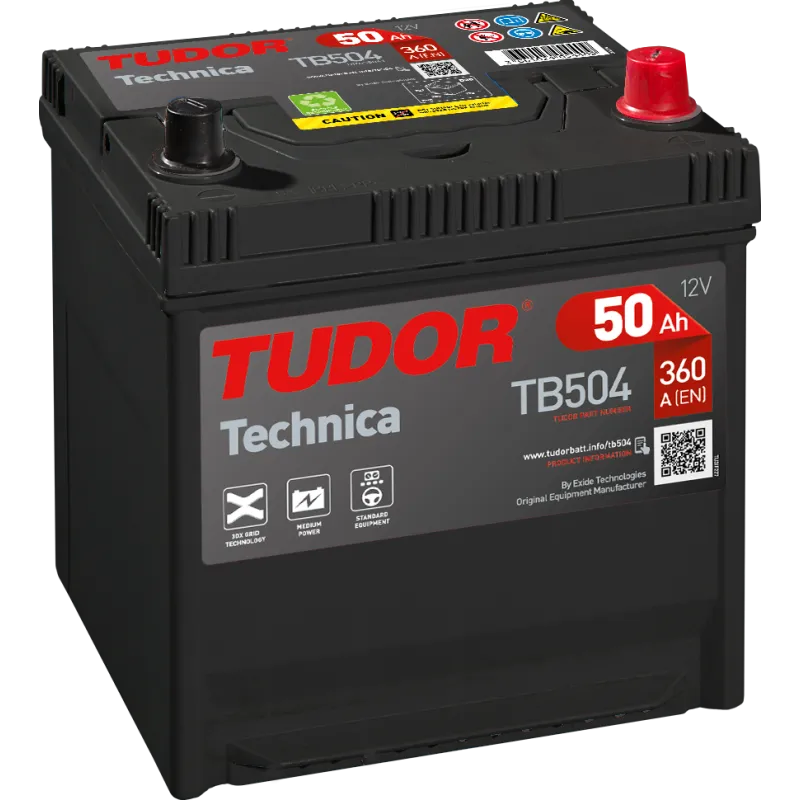 Tudor TB504. Batterie de voiture Tudor 50Ah 12V