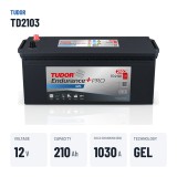 Truck battery Tudor TD2103 12V 210Ah 1030A GEL – key specs
