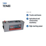 Batería de camión Tudor TE1403 12V 140Ah 800A EFB – usos recomendados