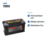Autobatterie Tudor TB950 12V 95Ah 800A – empfohlene Einsatzbereiche
