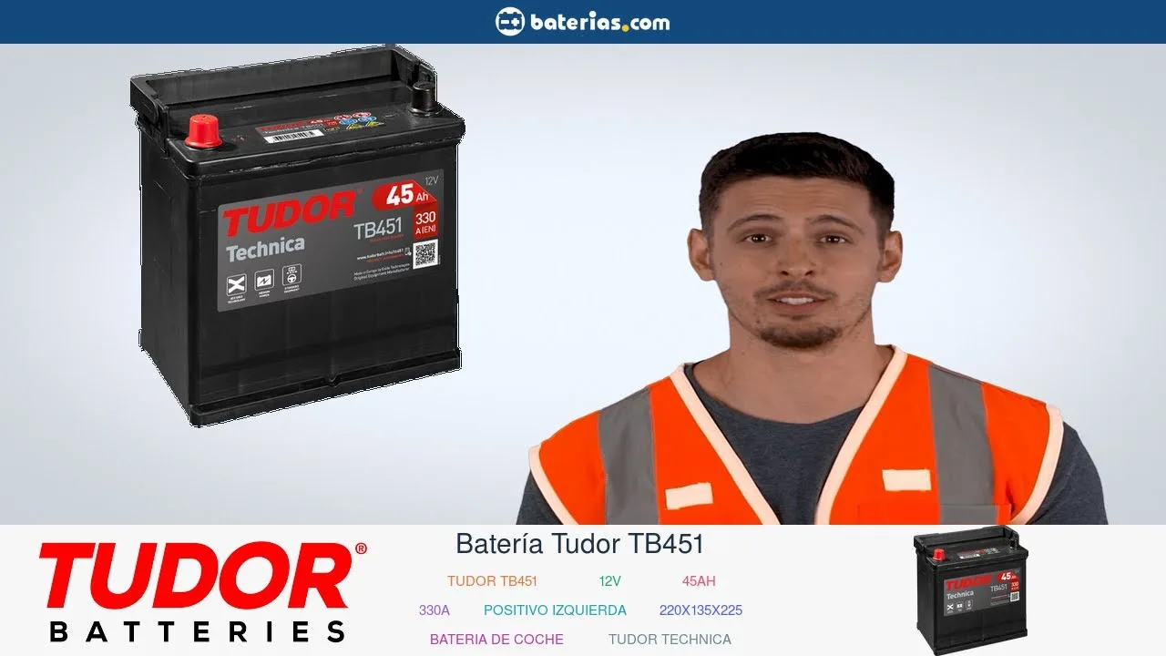 Vídeo de YouTube: Instalación Batería Tudor TB451 45Ah