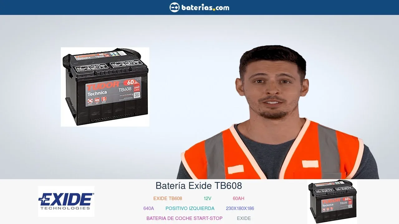 Vídeo de YouTube: Instalación Batería Exide TB608 60Ah
