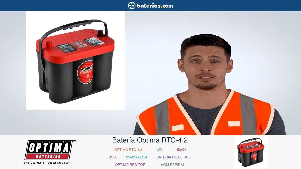 Vídeo de YouTube: Instalación Batería Optima RTC-4.2 50Ah