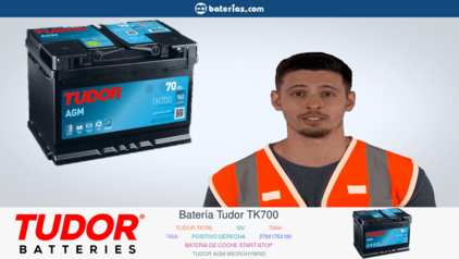 Batterie Start-Stop AGM TUDOR TK700 70Ah 760A