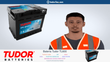 Batteria Auto Tudor EFB TL 600 Start-Stop 60 Ah