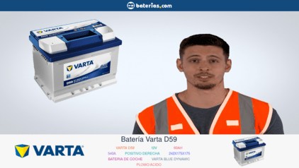 Batería Coche Varta 60ah 12V 540A D59【109,90€】